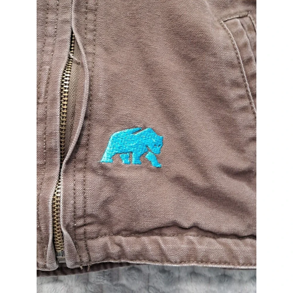BERNE Coat Boys Sz 3T Toddler Duck Canvas Quilted Zip Work Chore Jacket Hooded